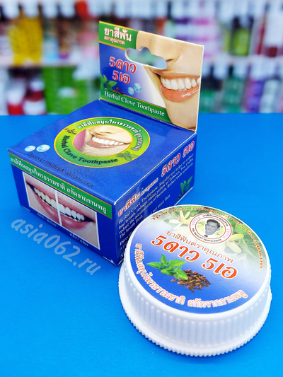 Круглая зубная паста МЯТА И ТРАВЫ | 25 гр | 5 star Cosmetic | Таиланд 