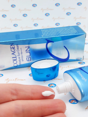 Увлажняющий солнцезащитный крем с коллагеном (Collagen Moisture Sun Cream Spf50+/pa+++)  | 50 ml | Enough | Корея