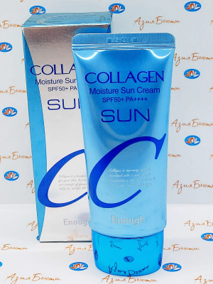 Увлажняющий солнцезащитный крем с коллагеном (Collagen Moisture Sun Cream Spf50+/pa+++)  | 50 ml | Enough | Корея